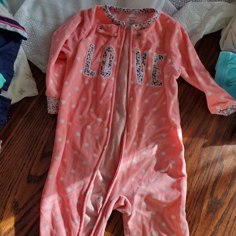 18 month Carter open foot pjs